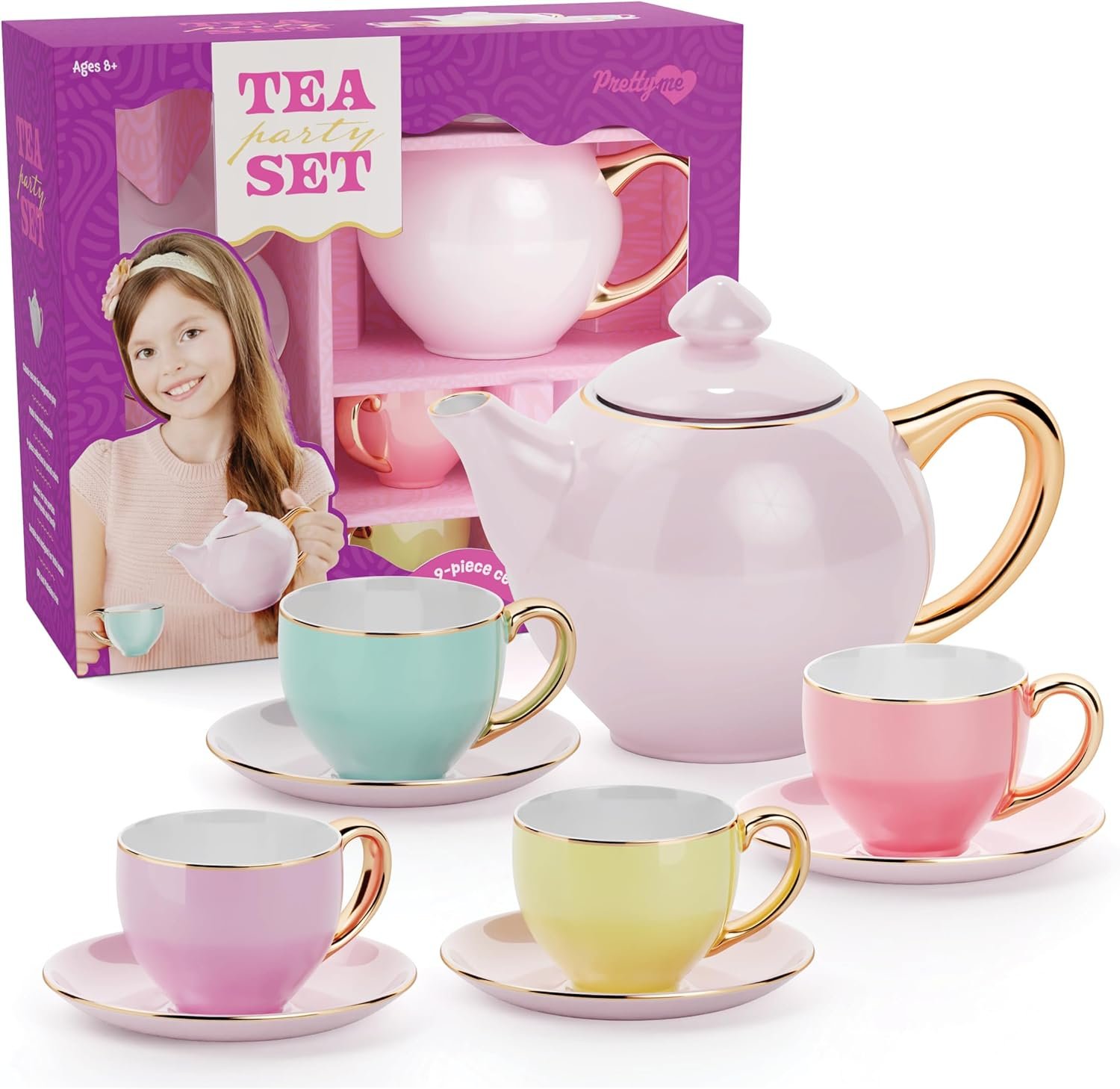 Porcelain Tea Party Set for Kids