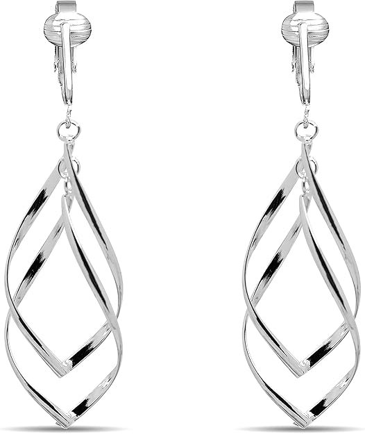 Amazing-Silver-Clip-On-Earrings