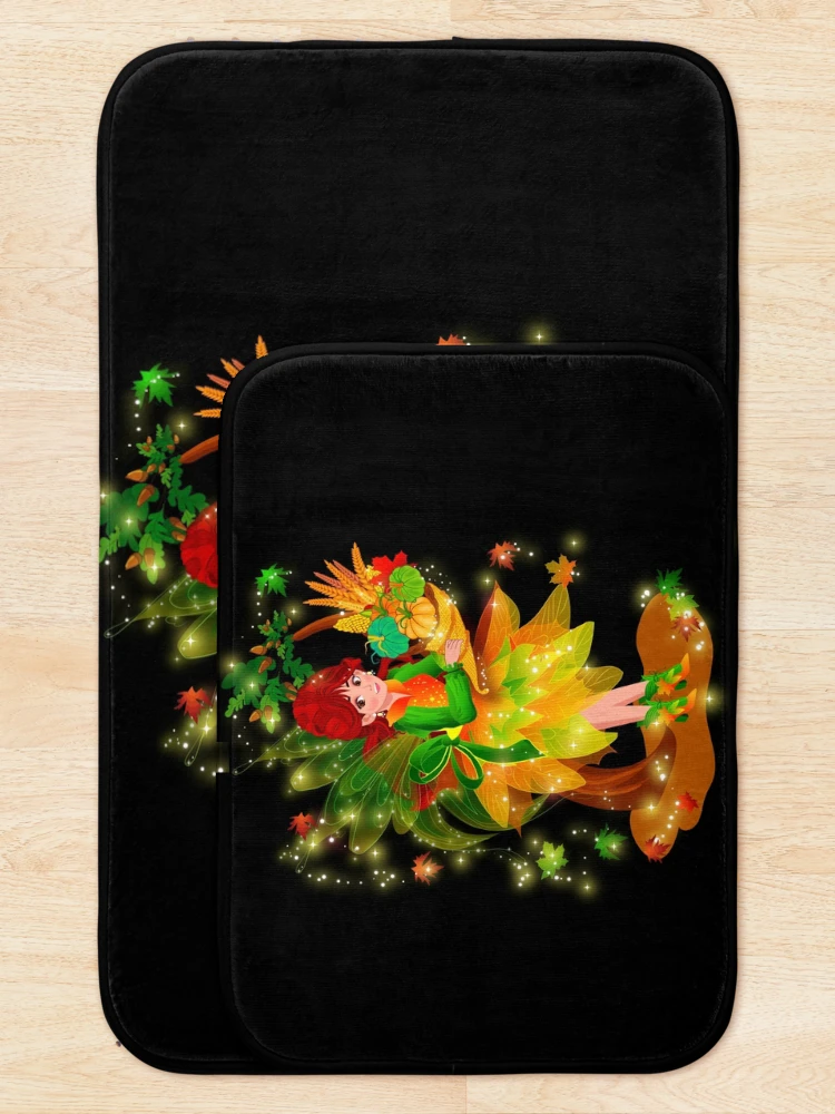Faylin the Fall and Thanksgiving Fairy With Cornucopia Bath Mat1