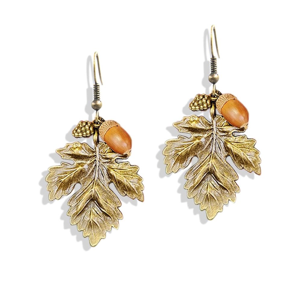 Magical-Oak-Leaf-and-Acorn-Earrings